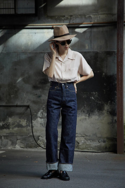 0107 Wide Straight Monroe Denim - INDIGO