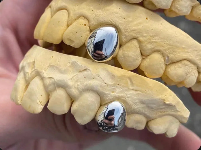 1 Silver Tooth "SINGLE CAP": Top or Bottom image 0