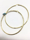 10 Karat Yellow Gold Large Hoop Earings image 0