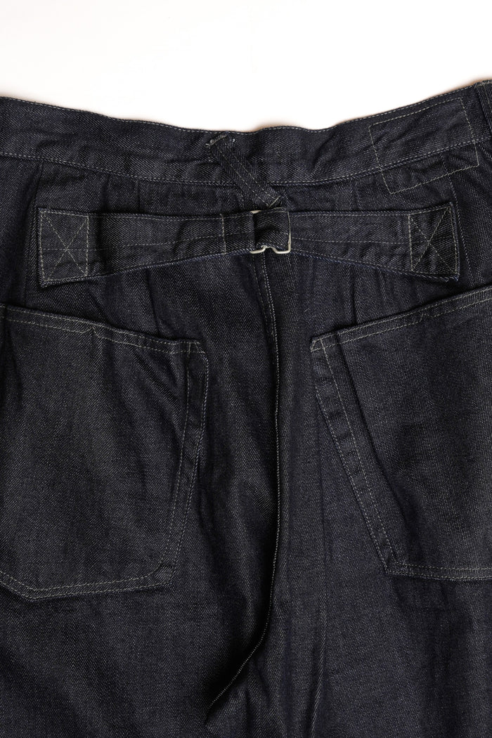 10OZ SELVEDGEG DENIM WIDE SHORT PANTS - INDIGO
