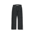 1101BK Srtaight Black Selvedge Denim - Black