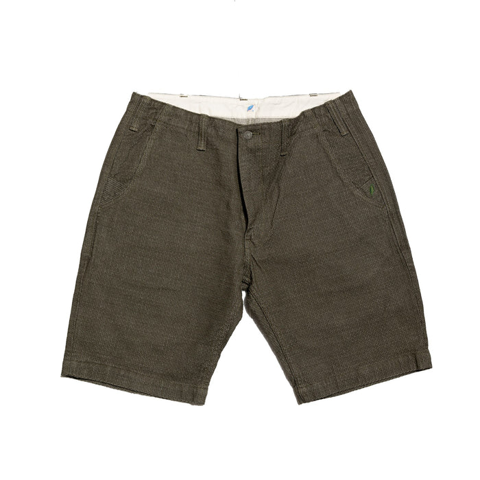 1171-OLV SASHIKO SHORT PANTS - OLIVE X OLIVE