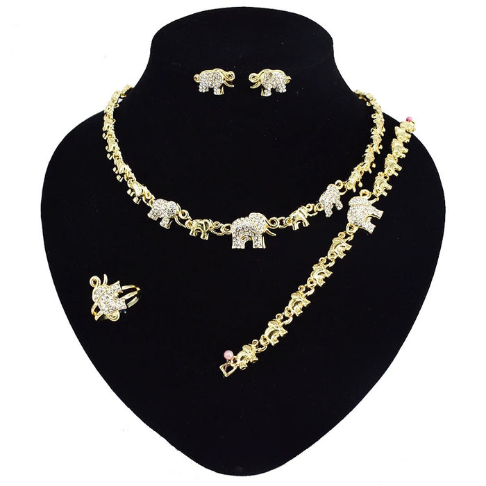 18k Gold Plated Elephant Jewelry Women’s