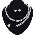 18k Gold Plated XO Heart Necklace Jewelry Set
