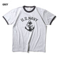 22303 RINGER TEE S/S(USN) - GREY