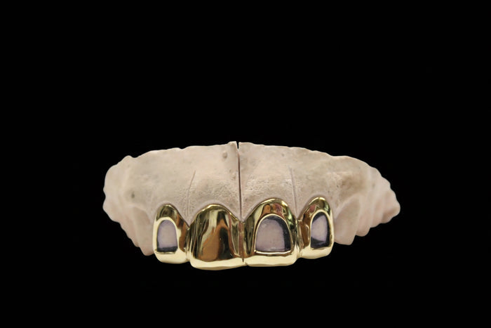 10K Gold 3 Open-Face with 1 Solid Plain image 0