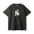 33005-02 Printed Tee "W" - BLACK