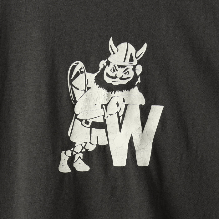 33005-02 Printed Tee "W" - BLACK