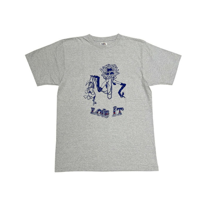 33005-06 Printed Tee "LOVE IT" - HEATHER GREY
