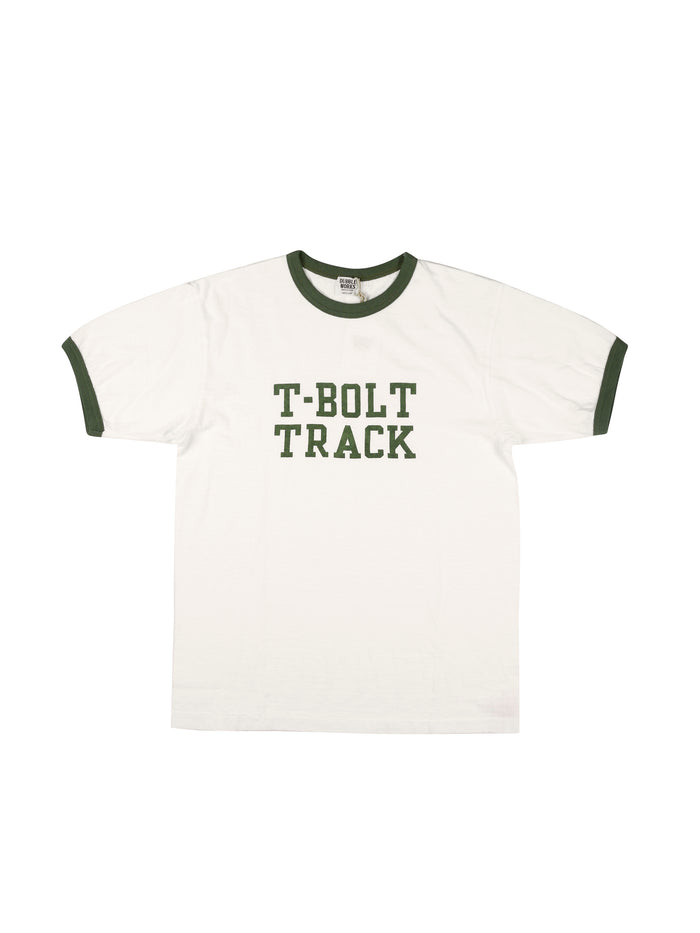 34006-01 Ringer Tee "T-BOLT TRACK" - OFF WHITE X GREEN