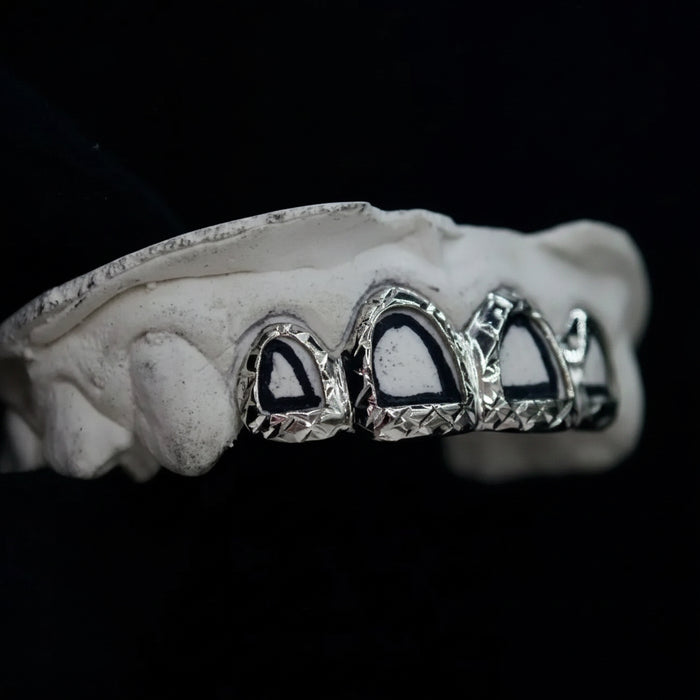 4 SILVER DIPPED IN GOLD Teeth: Top or Bottom  image 1