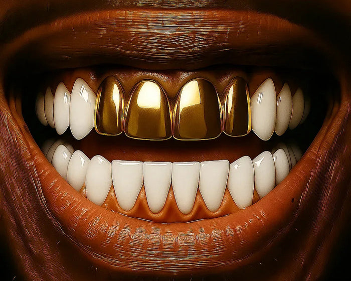 4 Gold Teeth: 10K TOPS or BOTTOMS ANY STYLE image 1