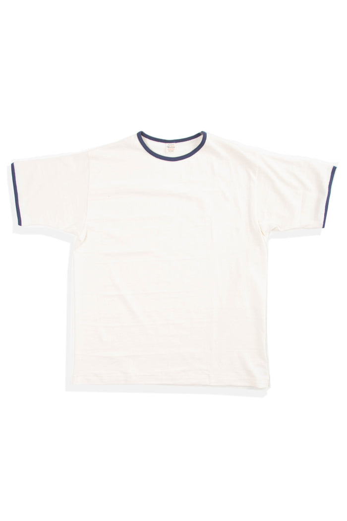 4059 RINGER T PLAIN - CREAM/NAVY