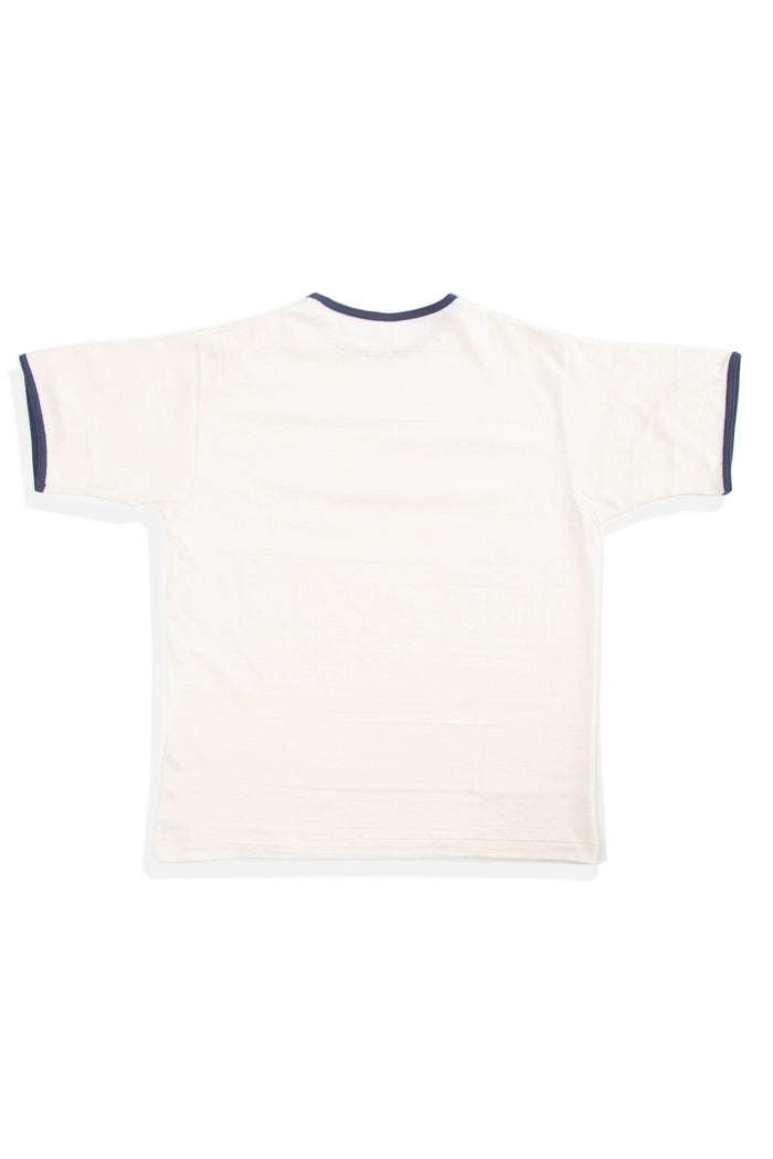 4059 RINGER T PLAIN - CREAM/NAVY