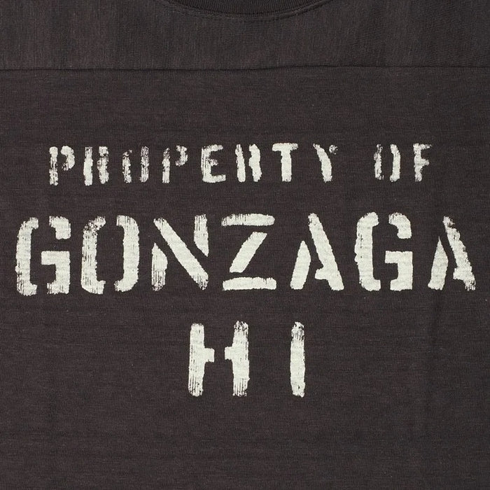 4063 3/4 Sleeve Football Tee GONZAGA HI - BLACK