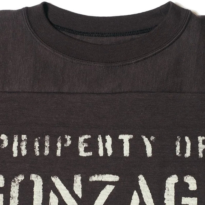 4063 3/4 Sleeve Football Tee GONZAGA HI - BLACK