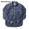 40697 USA COTTON CHAMBRAY WORK SHIRT - INDIGO ONE WASH
