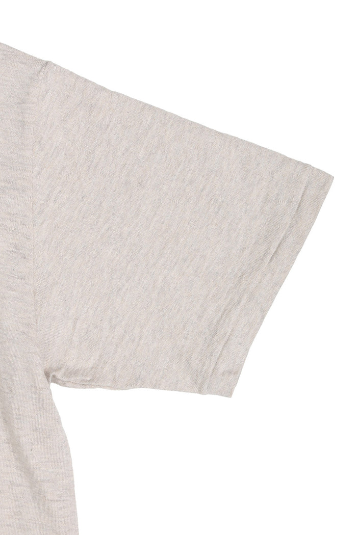 4082 1 BUTTON HENLEY NECK TEE - OATMEAL