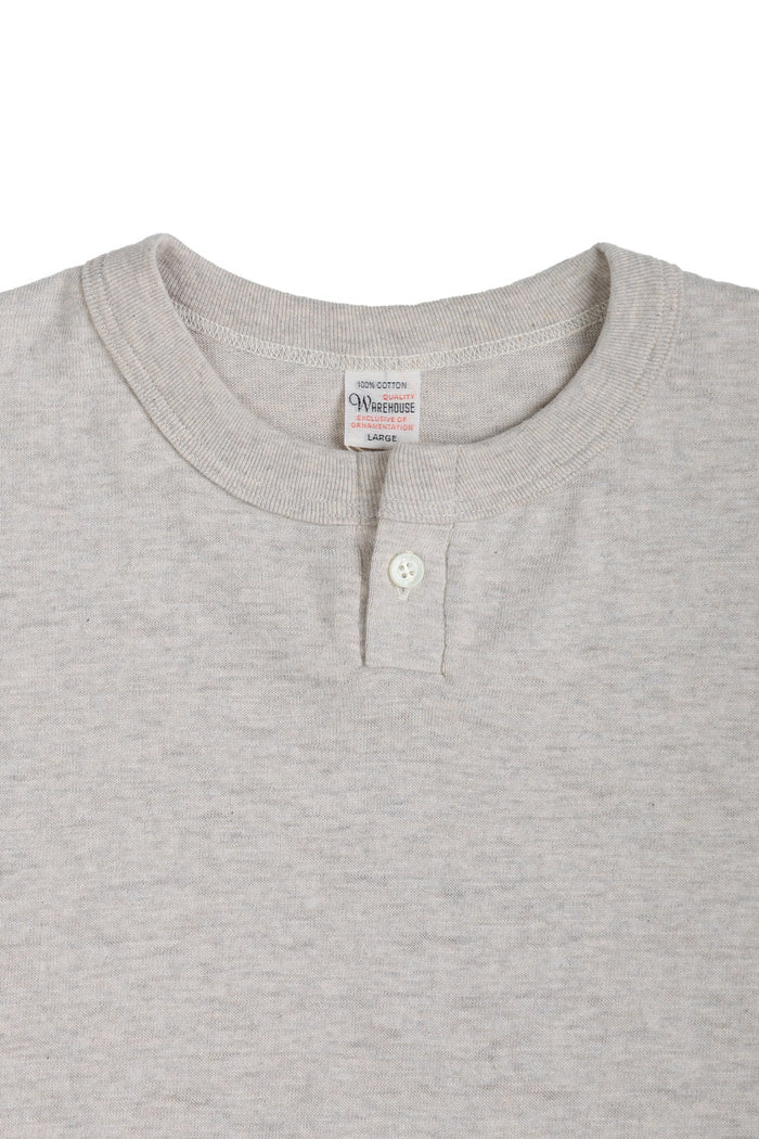 4082 1 BUTTON HENLEY NECK TEE - OATMEAL