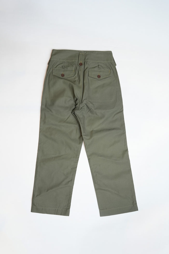40's British Military Trousers - OLIVE REVERSED