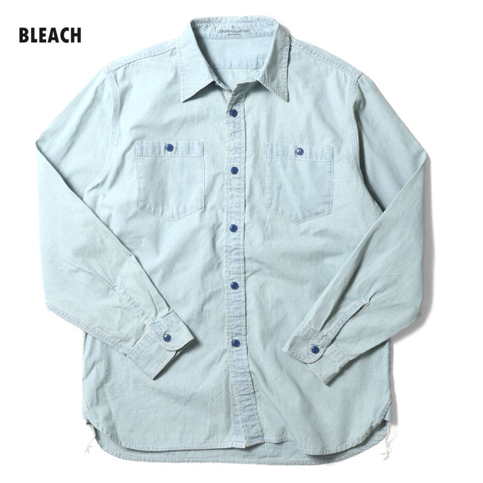 41092 USA COTTON CHAMBRAY SHIRT (USN) - BLEACH