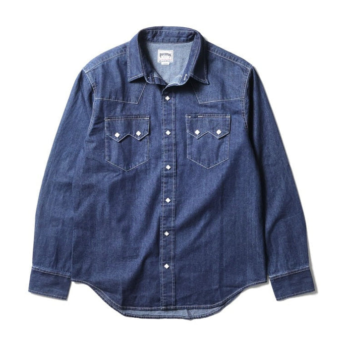 41186 DENIM WESTERN SHIRT - INDIGO ONE WASH