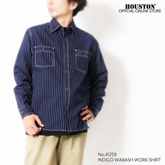 41259 INDIGO WABASH WORK SHIRT - INDIGO ONE WASH