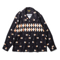 41261 PRINT CORDUROY SHIRT (ARGYLE) - BLACK