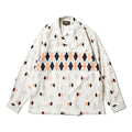 41261 PRINT CORDUROY SHIRT (ARGYLE) - WHITE