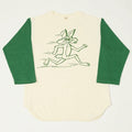 4800 3/4 SLEEVE BASEBALL TEE COYOTE - L GREEN/CREAM
