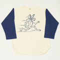 4800 3/4 SLEEVE BASEBALL TEE COYOTE - NAVY/CREAM