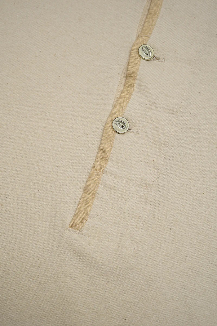 50s HENLEY NECK SHIRT - IVORY