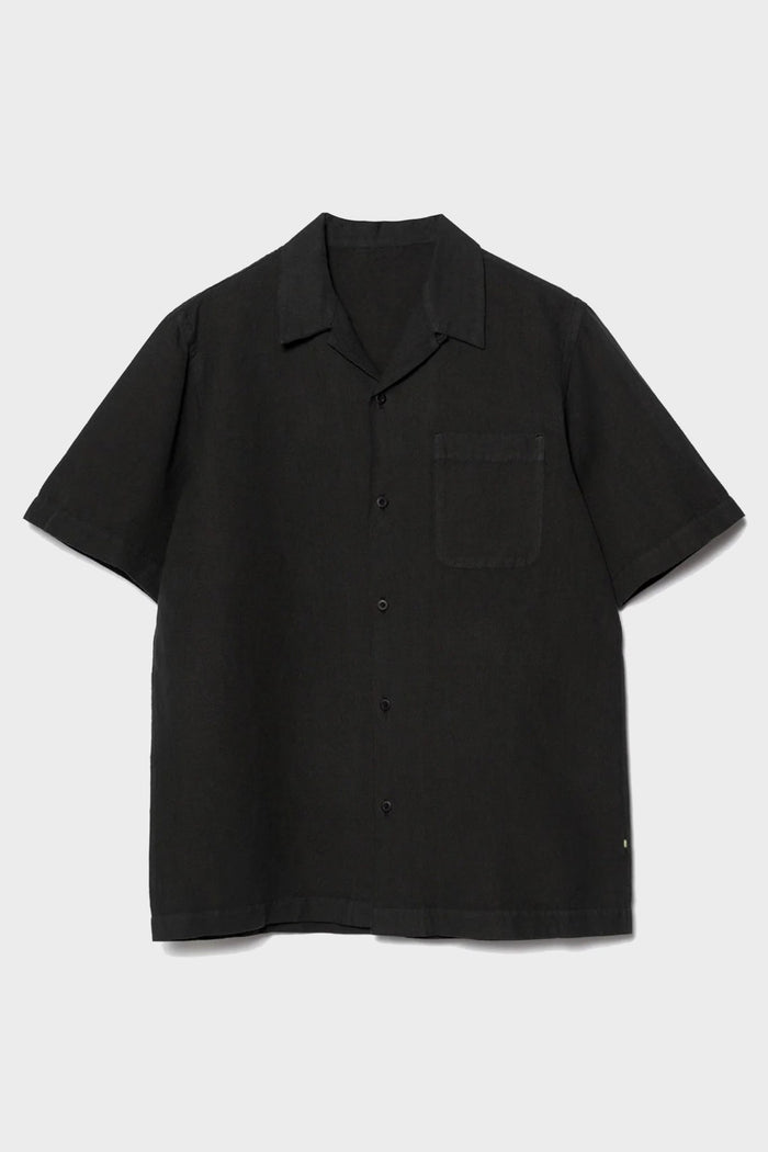 5211 HEMP CAMP COLLAR SHIRT - BLACK