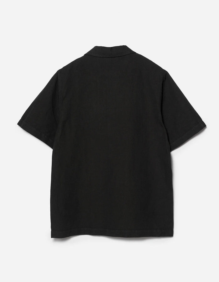 5211 HEMP CAMP COLLAR SHIRT - BLACK