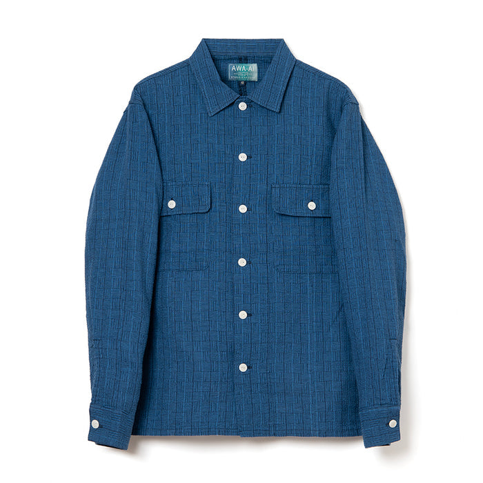 5706B Awa Shijira woven long sleeve shirt - B
