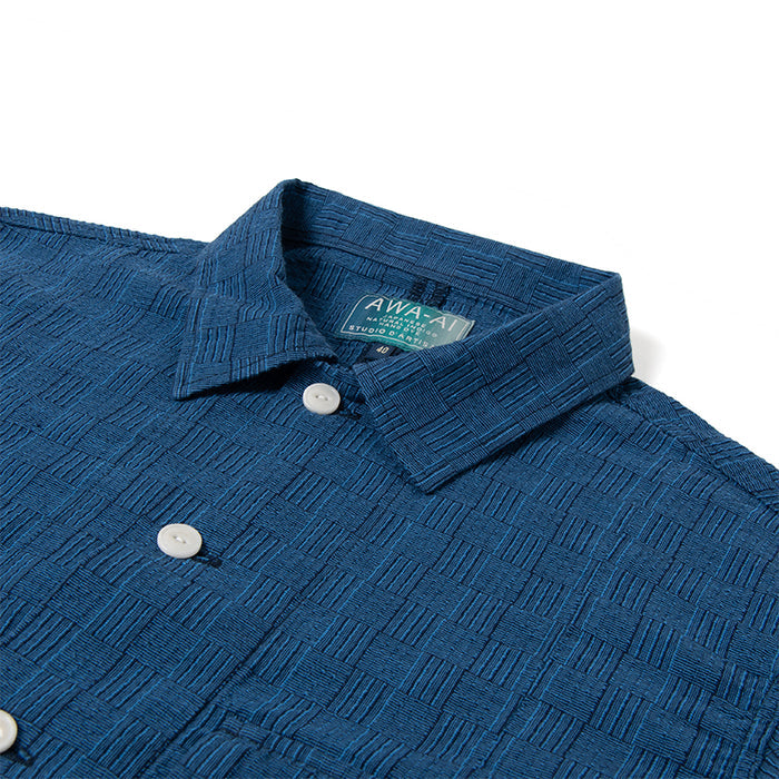 5706B Awa Shijira woven long sleeve shirt - B