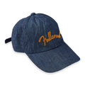 6007 CHAIN EMBROIDERY DENIM CAP - INDIGO BLUE