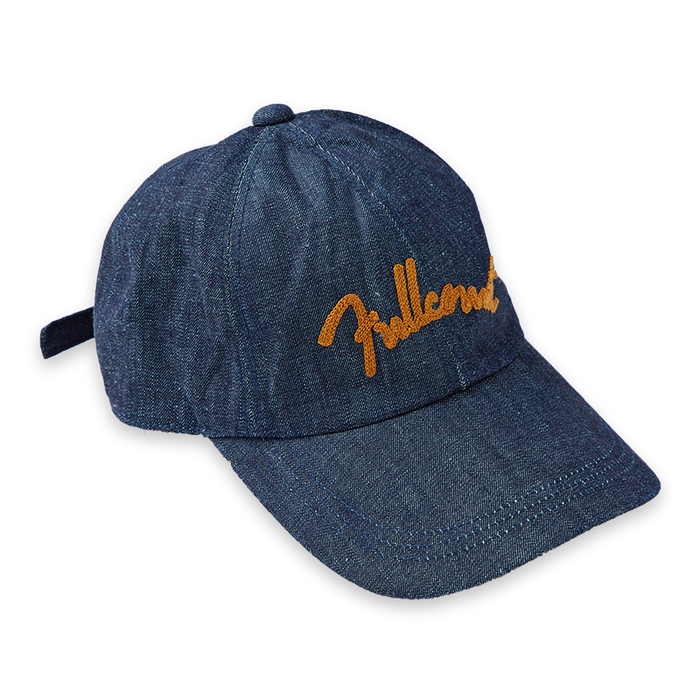 6007 CHAIN EMBROIDERY DENIM CAP - INDIGO BLUE