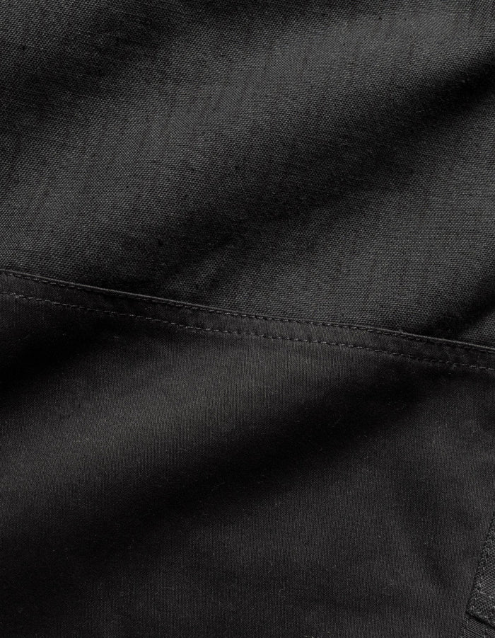 6087 UPCYCLED LOOSE CARGO TRACK PANTS - BLACK