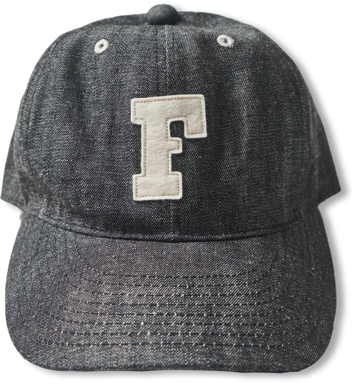 6843 6PANEL DENIM BASEBALL F CAP - BLACK