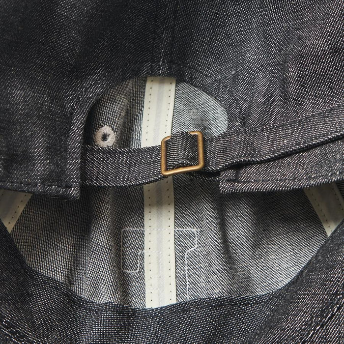 6843 6PANEL DENIM BASEBALL F CAP - BLACK