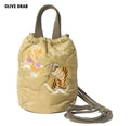 6845 EMB QUILTING EFECT BAG (JAPAN) - OLIVE DRAB