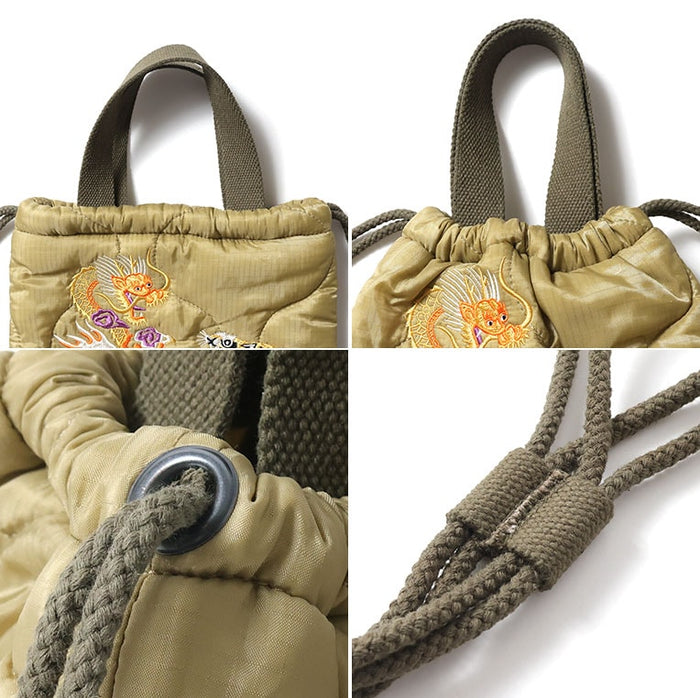 6845 EMB QUILTING EFECT BAG (JAPAN) - OLIVE DRAB
