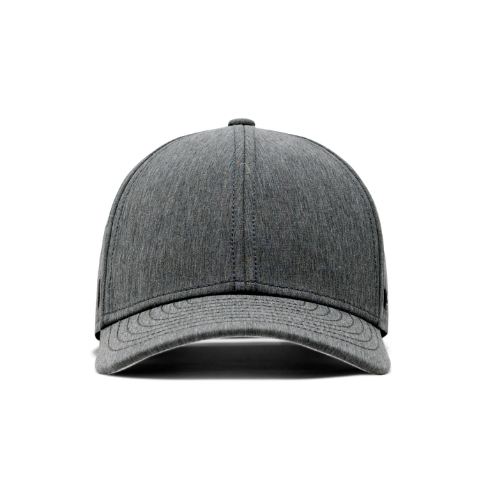 The frontal view of the Melin Vintage Fit A-Game Hydro hat in dark grey