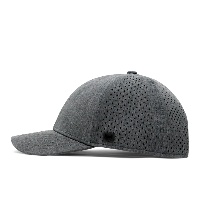 The side view of the Melin Vintage Fit A-Game Hydro hat in dark grey