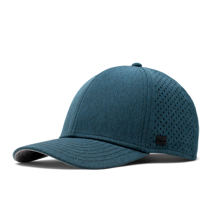 The angled view of the Melin Vintage Fit A-Game Hydro hat in blue