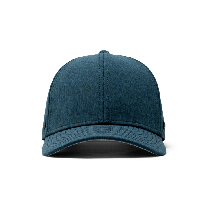 The frontal view of the Melin Vintage Fit A-Game Hydro hat in blue