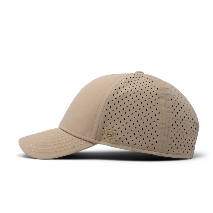 The side view of the melin A-Game Hydro  Vintage Fit in  Khaki