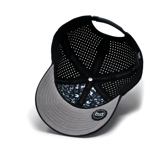 The inside view of the Melin Vintage Fit A-Game Hydro hat in navy