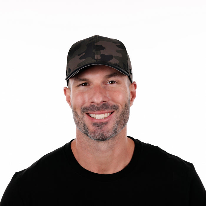 The model-image view of the Melin Vintage Fit A-Game Hydro hat in Olive Camo